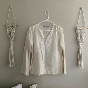 Johnny Was Embroidered Blouse FLAWS